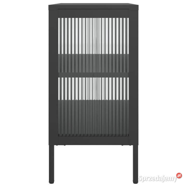 Szafka czarna 70x35x70 szkło i stal WM353001 sprzedam