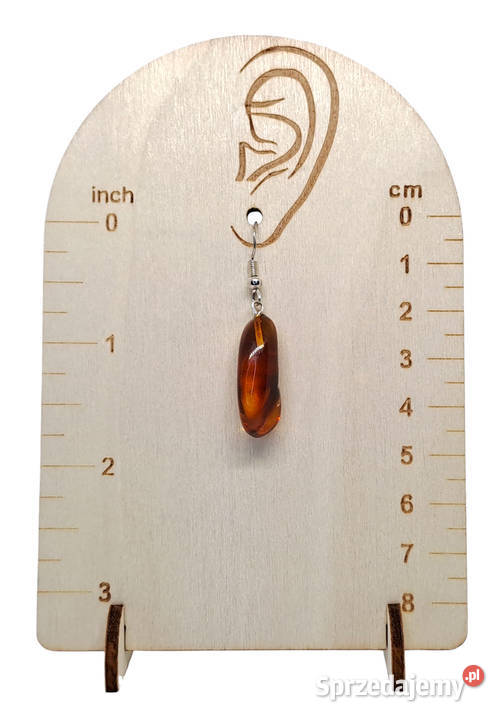 Kolczyki z BURSZTYNU bursztyn bałtycki bryłki Warszawa