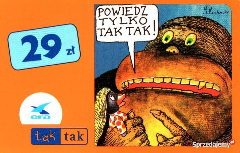 Karty doładowujące ERA TAK TAK Pocztówki i karty telefoniczne sprzedam