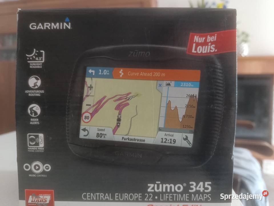 Nawigacja motocyklowa Germin zumo LM345 Czarna Białostocka