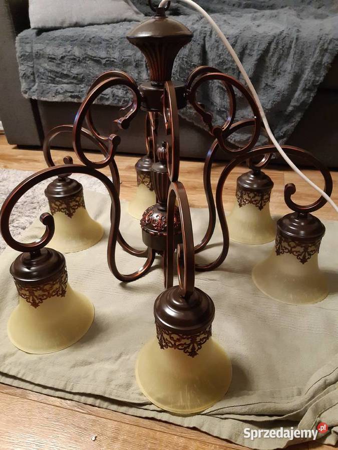 Nowa Lampa Żyrandol Vintage Retro 67x55 60 W LED mazowieckie Warszawa