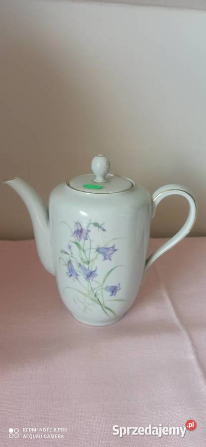 Dzbanek do kawy Rosenthal Helena1941 r Fiołki Porcelana i szkło Gdańsk