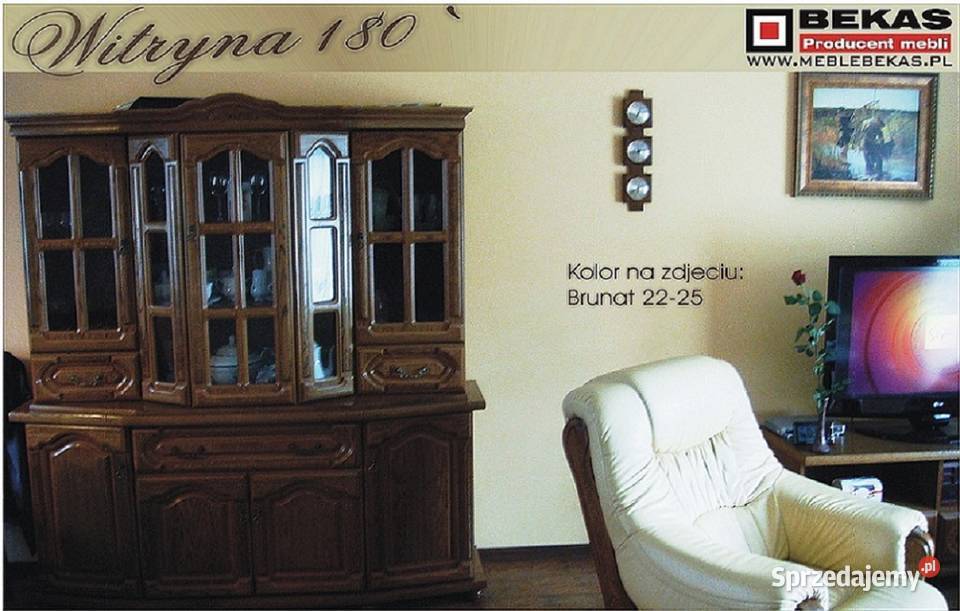 a Śliczna Kasyczna Witryna 180 Dąb Rustikal 50cm Krosno
