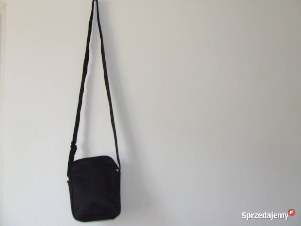 Materiałowa czarna torba na ramię ramię Uniseks Torby i torebki Moda i Styl Oborniki Śląskie