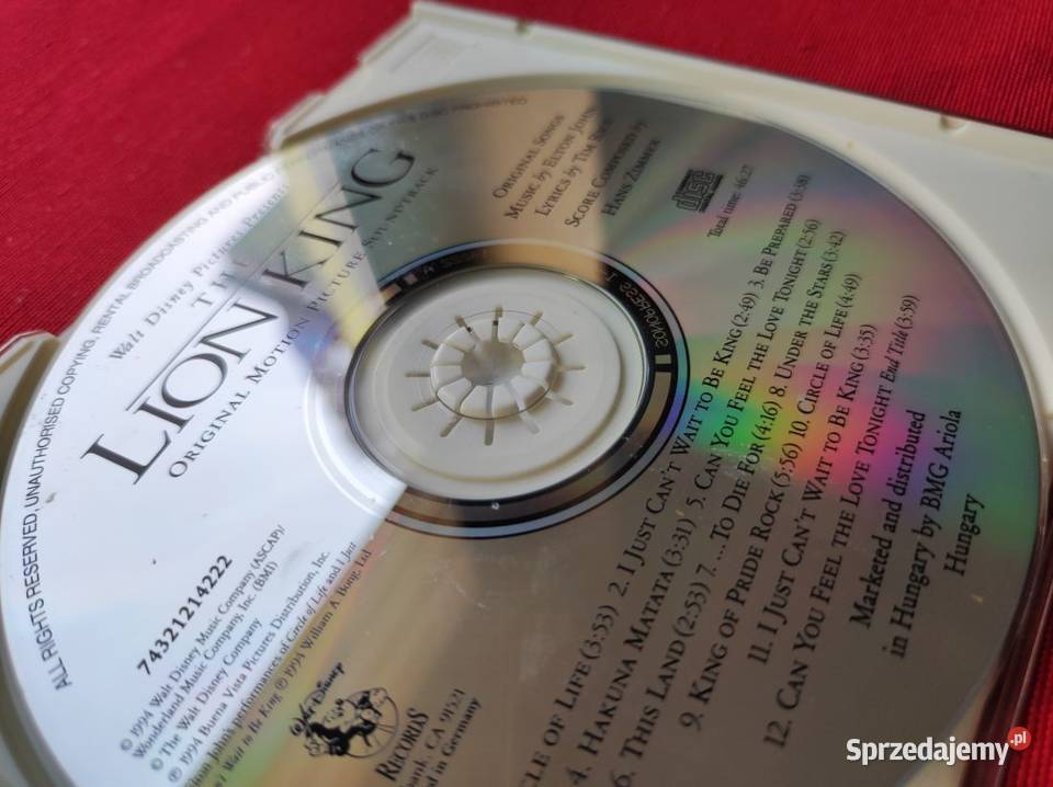 1994 Walt Disney Lion King Król Lew filmowa Kielce