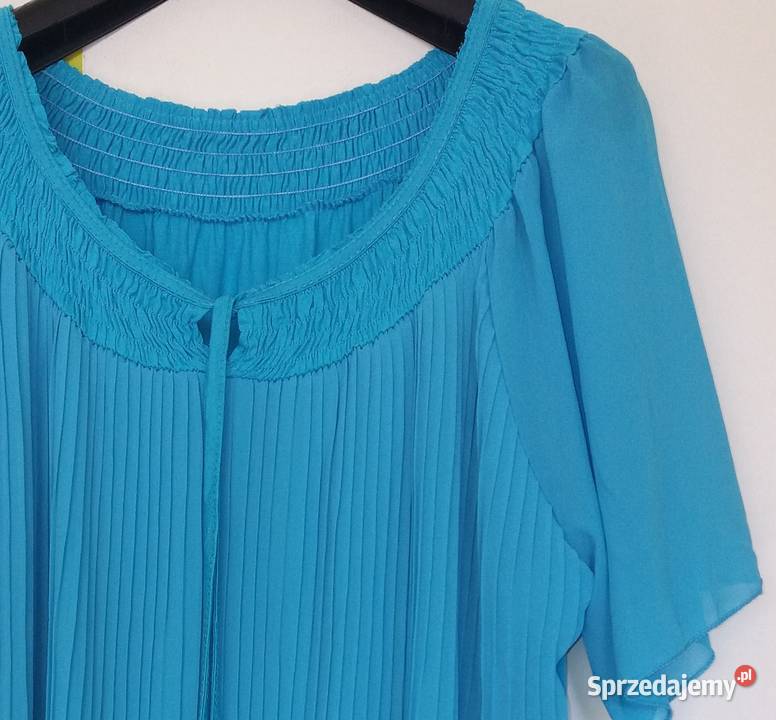 XXXL5456 Włoska turkusowa bluzka Rozmiar 56 Gliwice