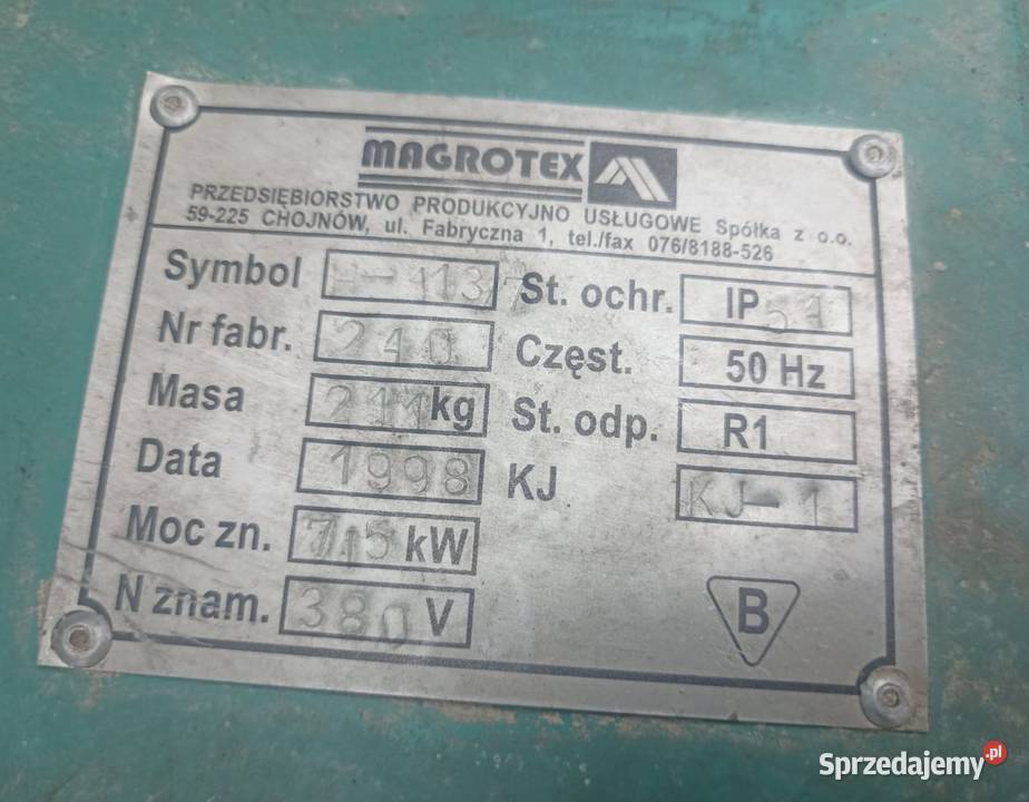 Śrutownik bijakowy z silnikiem 75kW Magrotex Pisarzowa