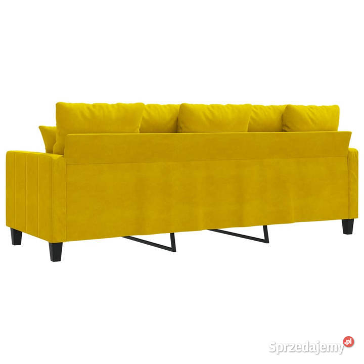 Sofa 3osobowa żółty 180 tapicerowana aksamitem Warszawa