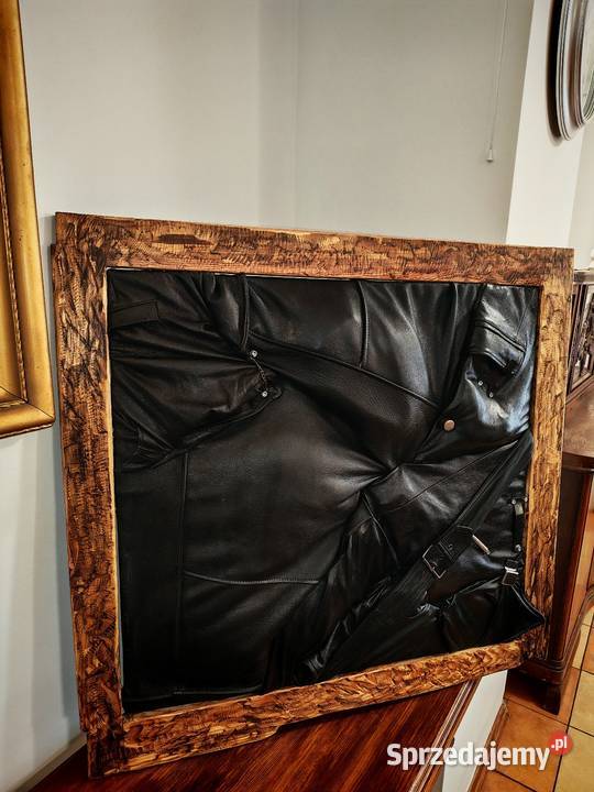 Unikatowy obraz 3D ze skóry naturalnej Raw Wood