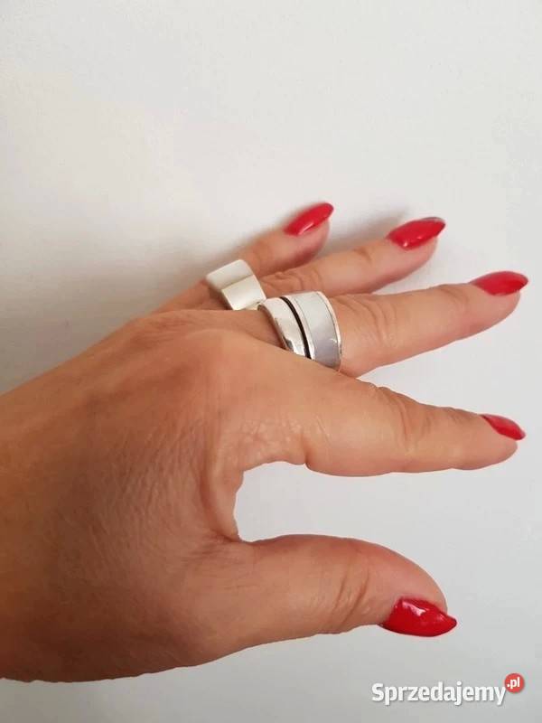 Komplet 925 z masą perłową białą małopolskie