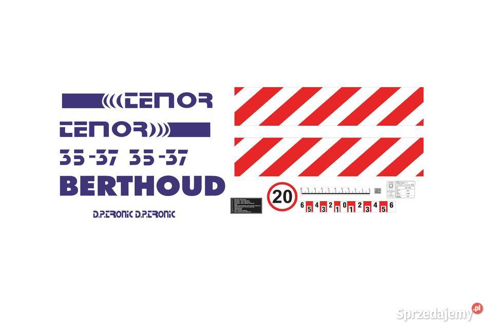 Naklejki BERTHOUD TENOR 3537 mocny klej odporne Pleszew