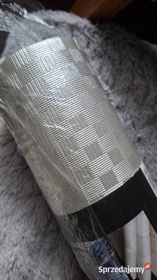 Tapeta winylowa Gucci salon kratka srebrna pasy Bielsko-Biała sprzedam