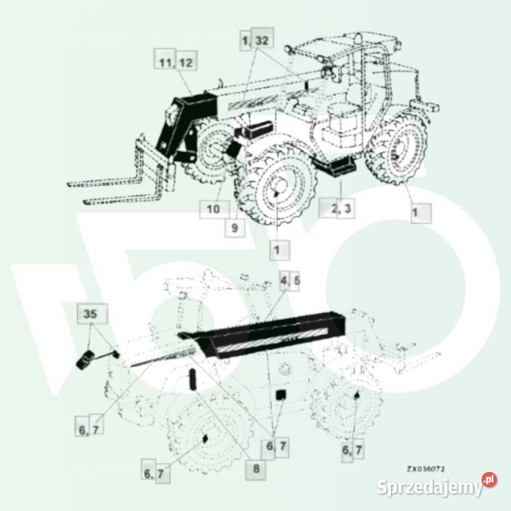 Maszt Ramię zewnętrzne John Deere 3220