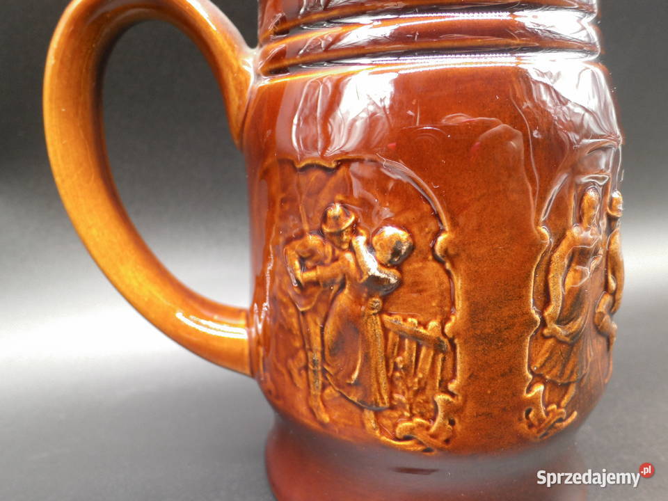 Ceramiczny kufel Kolekcjonerski Brązowy z Raszków