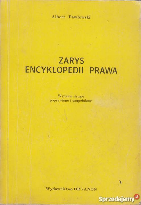ZARYS ENCYKLOPEDII PRAWA PAWŁOWSKI ALBERT Łódź