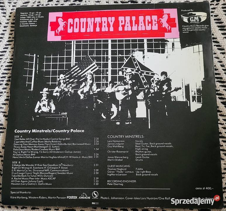 Country Minstrels Country Palace płyta z roku Chełmno sprzedam