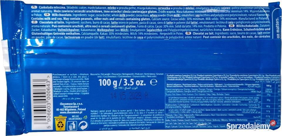 Chocoyoco Czekolada mleczna 100g Chocomoco śląskie Czeladź sprzedam