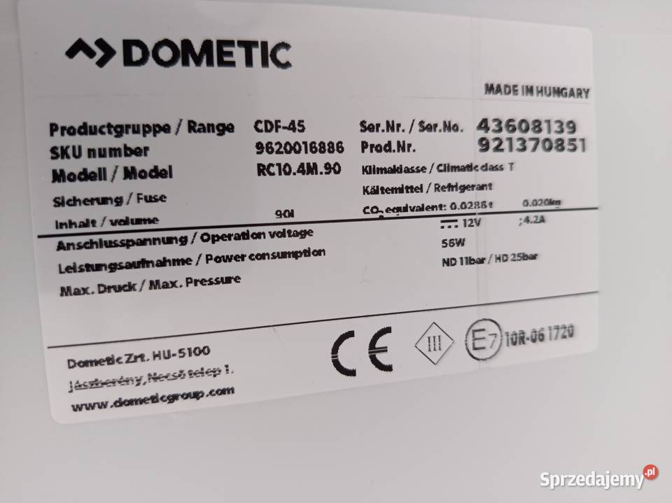 Części do lodówek Dometic Elektrolux do kampera Dom i Ogród Pruszków