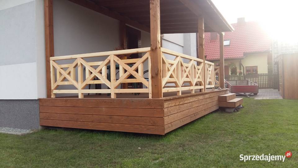 Balustrada Kopertowa Drewniana Domek Ogrodowy śląskie Czeladź