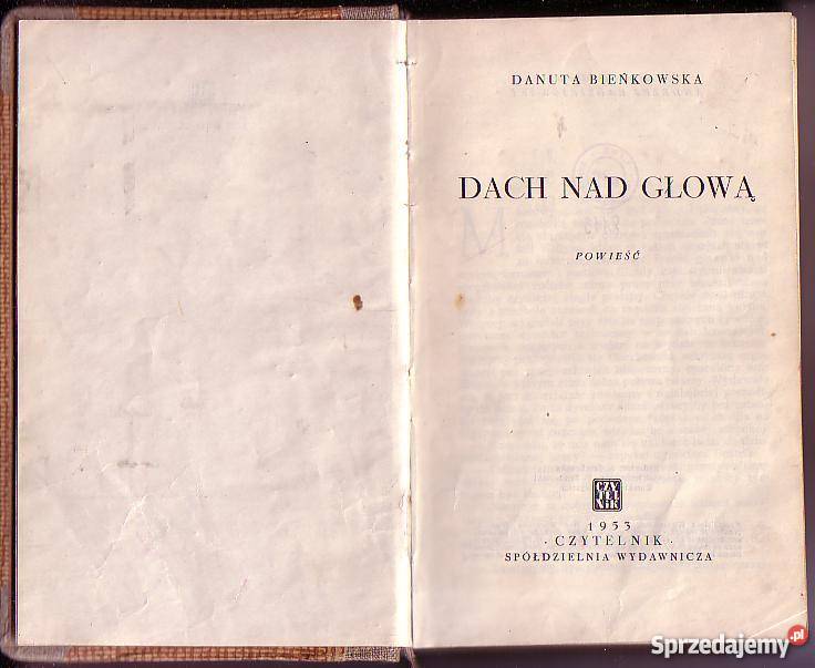 8390 DACH GŁOWĄ DANUTA BIEŃKOWSKA Proza i poezja małopolskie Czyrna sprzedam