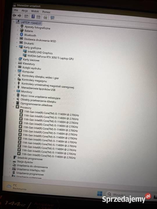 ASUS Tuf Gaming F15 Intel Core i511400H RTX 3050 matowa