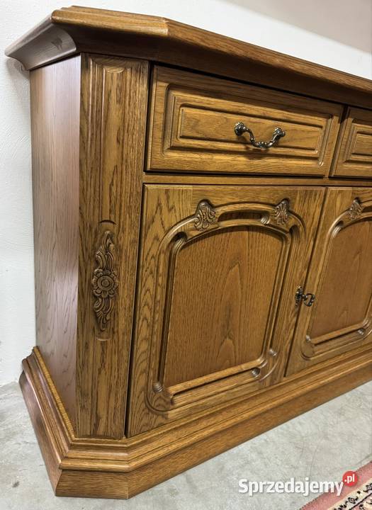 Zestaw dębowy komoda i witryna wisząca 86cm Dom i Ogród warmińsko-mazurskie Ełk
