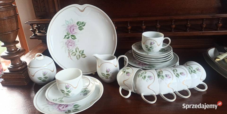 Serwis kawowy Kaiser Biała porcelana fantazyjny Gdańsk