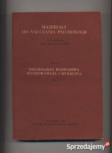 Materiały do nauczania psycholo gii Psychologia Szczecin