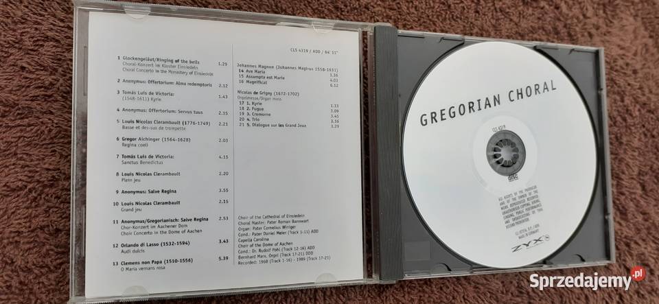 Gregorian ChoralChór GregoriańskiCD Tuszkowo sprzedam