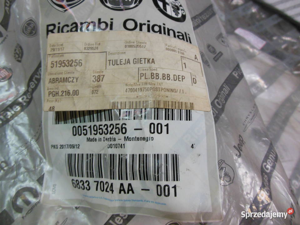 RURA INTERCOOLERA FIAT TIPO II 14 TJet 51953256 Kozy sprzedam