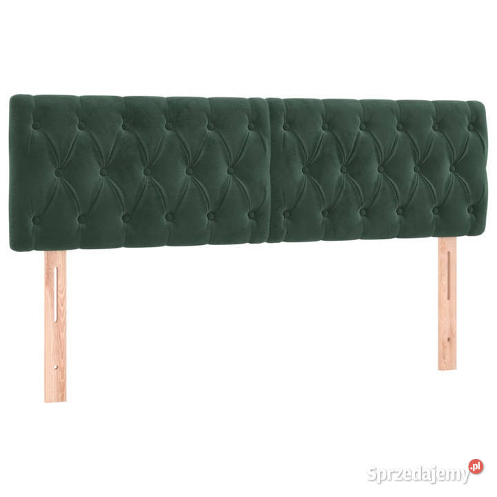 Łóżko kontynentalne z materacem ciemnozielone 203cm