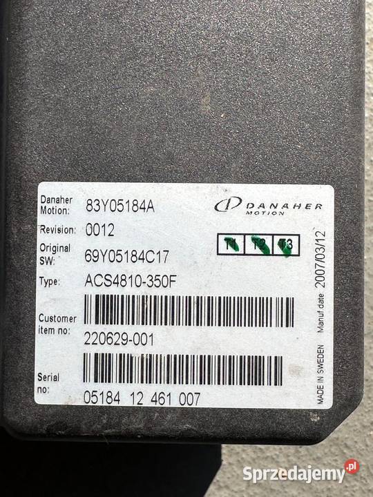 Sterownik Controller Danaher AC SUPERDRIVE Pozostałe sprzedam