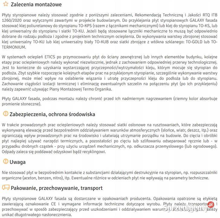 Termo Organika GALAXY fasada 10 Gdów sprzedam