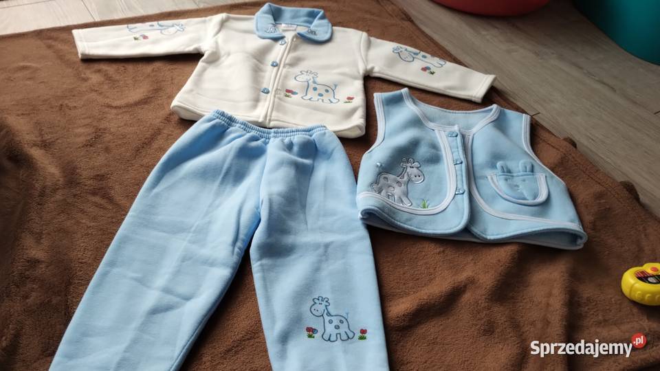 komplet chłopięcy spodnie bluza kamizelka Komplety i zestawy wielkopolskie sprzedam