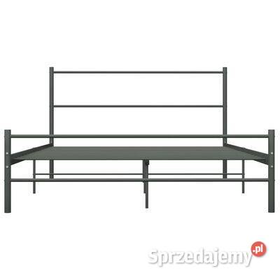 vidaXL Rama łóżka szara metalowa 160 x 200 Ramy i stelaże mazowieckie Warszawa