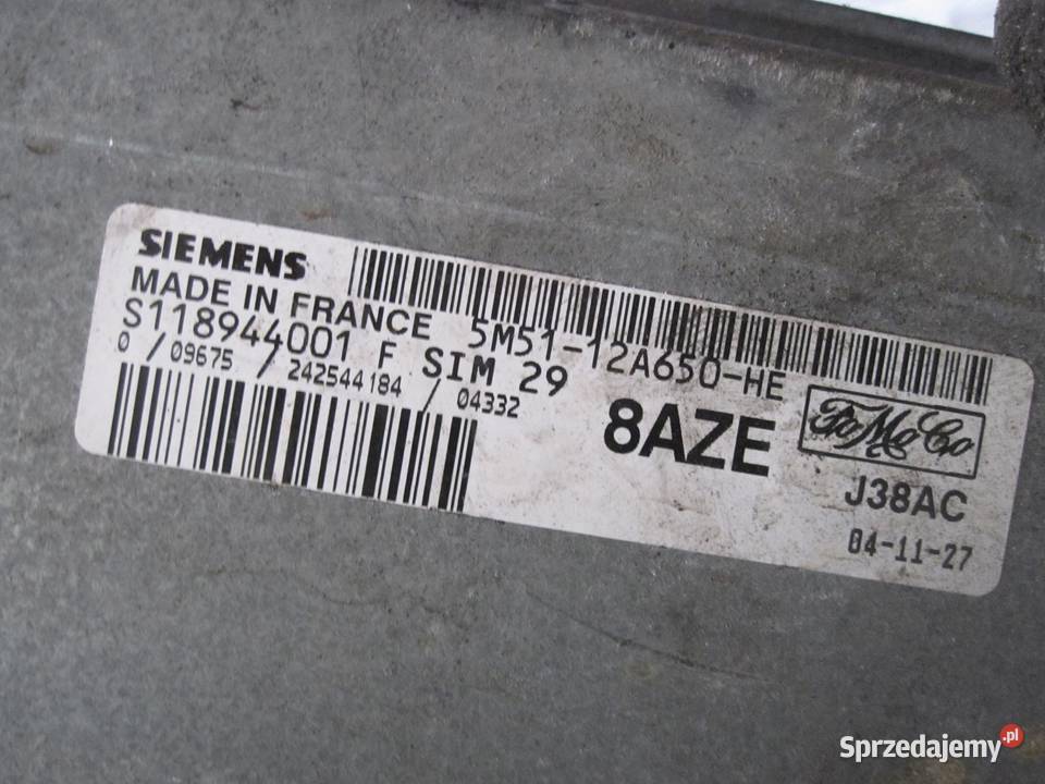 FORD FOCUS MK2 16 16V komputer sterownik silnika osobowe świętokrzyskie