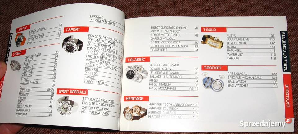 TISSOT 2007 watches catalog katalog zegarków Kępice