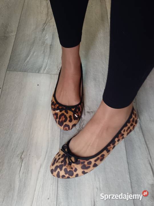 4243 Panterkowe baleriny wieczorowe NOWE Kraków