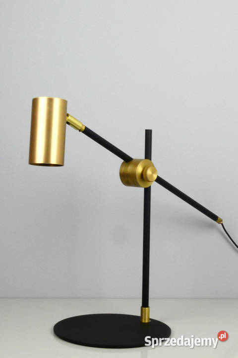 Lampa biurkowa GYLLENE złoty czarny metal Nowe