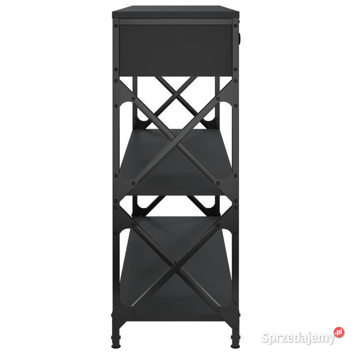 Stolik konsolowy czarny 100x28x75 materiał Warszawa