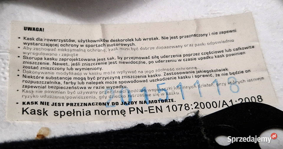 Kask rowerowy dziecięcy rozmiar S kolorowy Wieluń