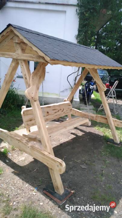 Meble ogrodowe altany place zabaw hustawki Bircza