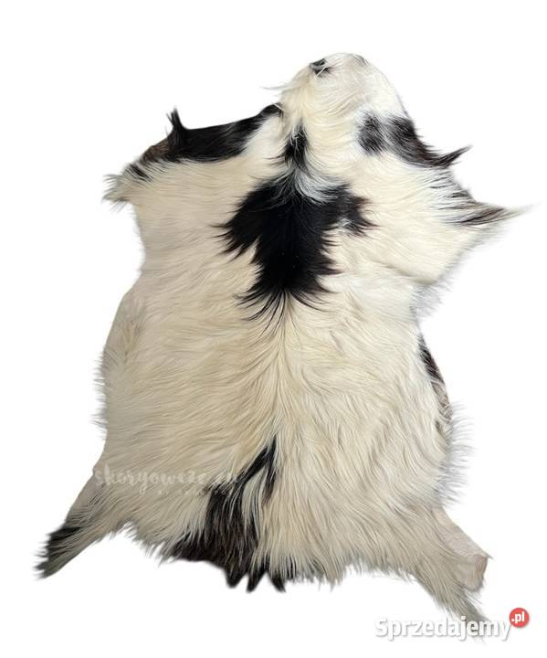 Naturalna skóra kozia białoczarna długi włos Szaflary sprzedam