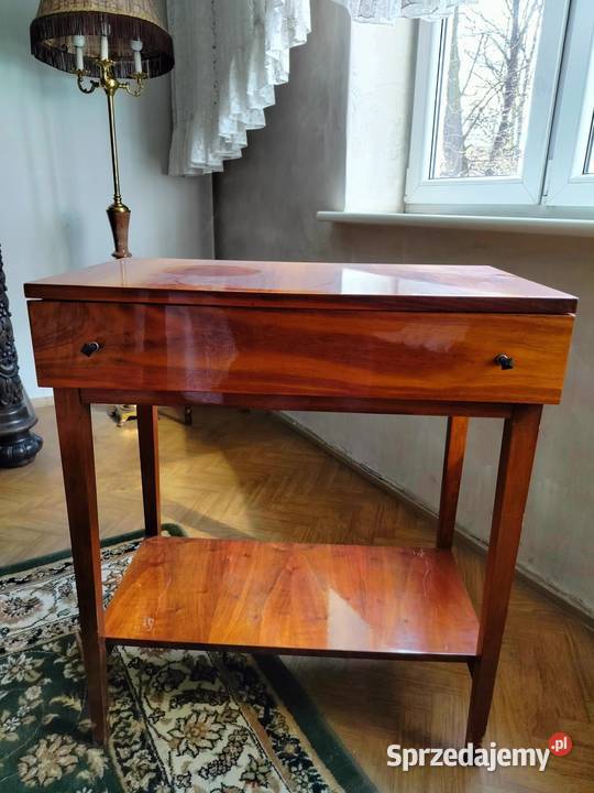 Stolik pod telewizor z epoki PRL wysoki połysk