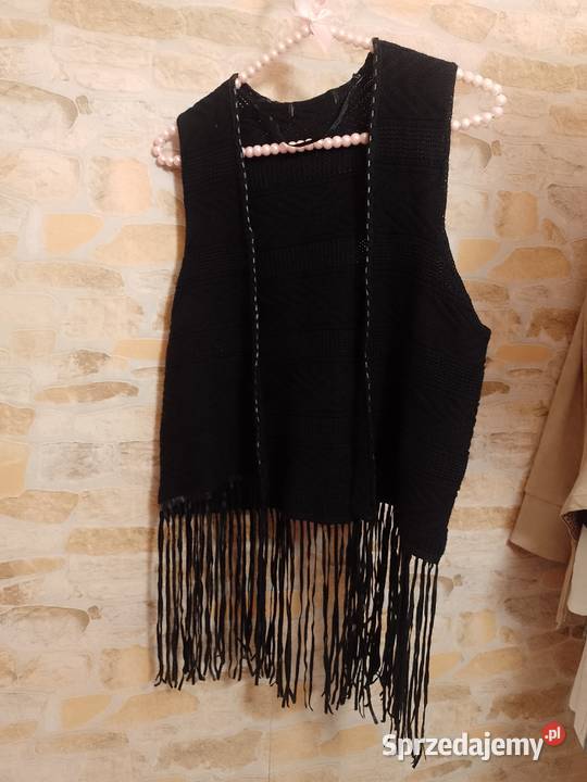 4042 LXL Ażurowa bogato zdobiona kamizelka Kraków