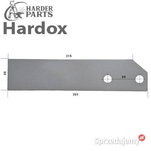 Płoza krótka HARDOX 384126L części do pługa Suwałki