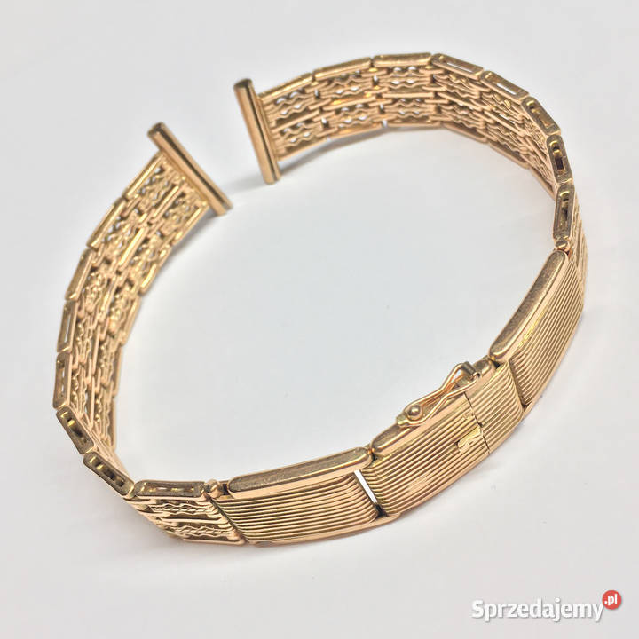 Złota BRANSOLETA do zegarka 14K piękna AŻUROWA Warszawa sprzedam