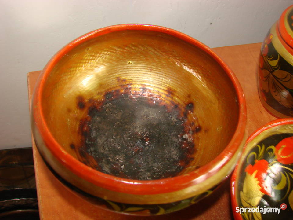 drewniane kolorowe łyżki naczynia Pruszcz Gdański