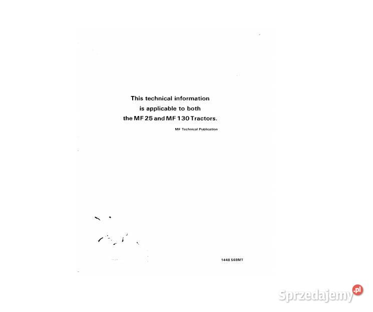 MF 25 instrukcja napraw katalog części Kielce