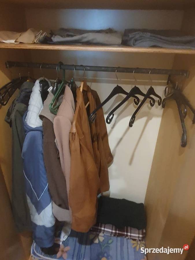 Szafa drewniana ubraniowa dwuczęsciowa retro PRL Meble Warszawa